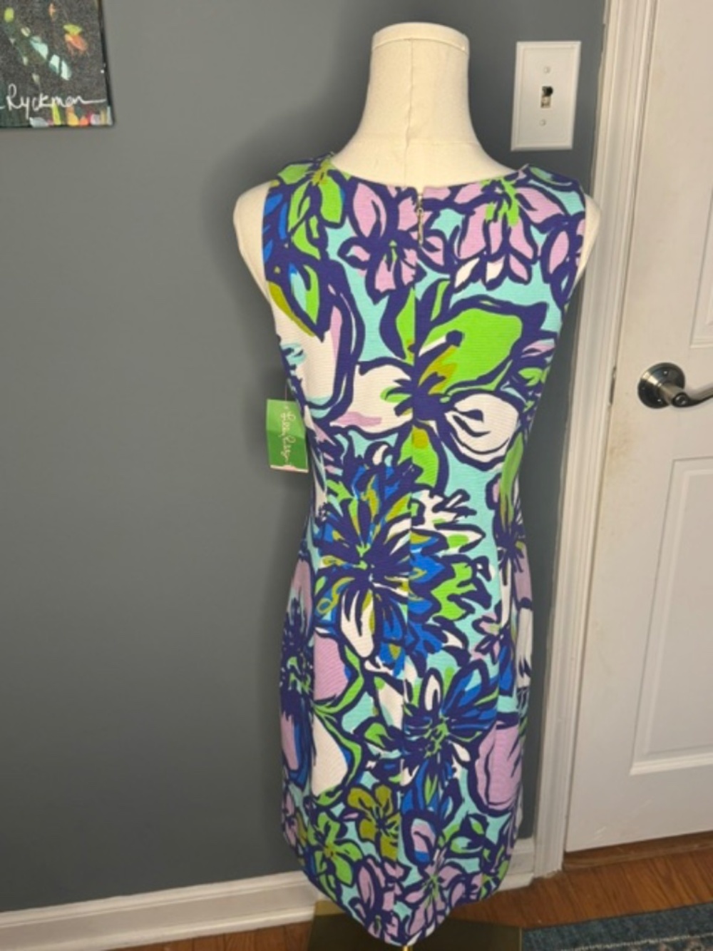 Lilly Pulitzer NWT Janice Shift Dress - Spectrum Blue Catwalk - Picture 4 of 4